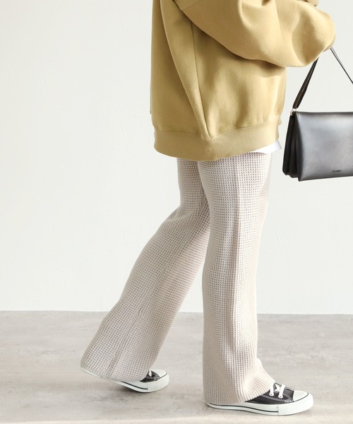 reca（レカ）の「ワッフル編みニットパンツ（その他パンツ・レディース・ブラック/グレー/グレイッシュベージュ・FREE）」の10枚目の写真