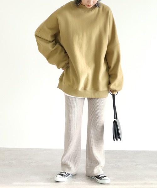 reca（レカ）の「ワッフル編みニットパンツ（その他パンツ・レディース・ブラック/グレー/グレイッシュベージュ・FREE）」の16枚目の写真