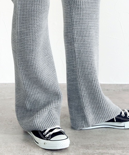 reca（レカ）の「ワッフル編みニットパンツ（その他パンツ・レディース・ブラック/グレー/グレイッシュベージュ・FREE）」の11枚目の写真