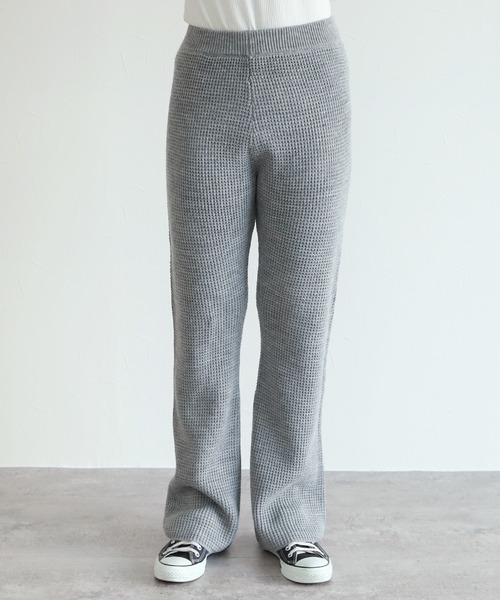 reca（レカ）の「ワッフル編みニットパンツ（その他パンツ・レディース・ブラック/グレー/グレイッシュベージュ・FREE）」の12枚目の写真