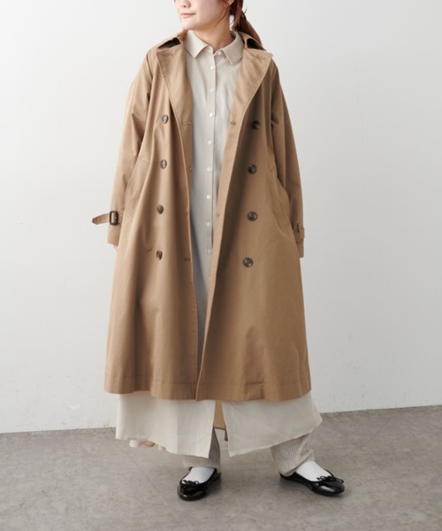 PUAL CE CIN（ピュアルセシン）の「【WEB限定】とろみバックフレアワンピース（ワンピース・レディース・ライトベージュ/カーキ/ネイビー・FREE）」の6枚目の写真