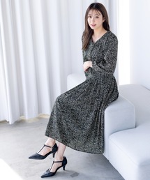 シフォンギャザーワンピース