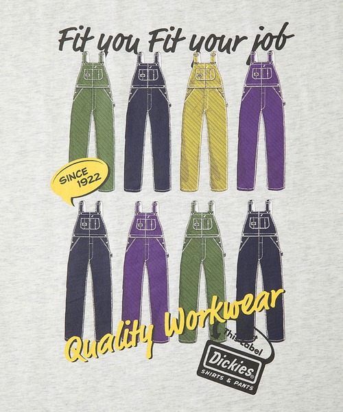 Dickies（ディッキーズ）の「Dickies/ディッキーズ ビックシルエットロゴプリントコットン半袖Tシャツ（Tシャツ/カットソー・レディース・ホワイト/ブラック/イエロー/オレンジ/ブルー/オートミール・M/L）」の8枚目の写真