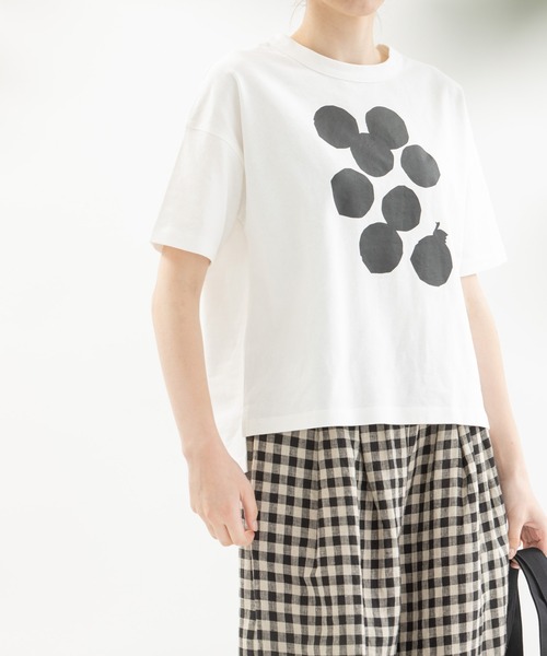 極美品❗️ノップドゥノッド nop de nodフラワージャカードボイル半袖シャツ ノップドゥノッド nop de nod Cielフラワージャカードボイル丸衿