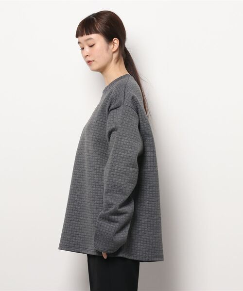 ANDGEEBEE(アンジービー)の「UNISEX ワンポイントジャガードワッフルトップス(Tシャツ/カットソー・レディース・ホワイト/チャコールグレー・MEDIUM)」の19枚目の写真