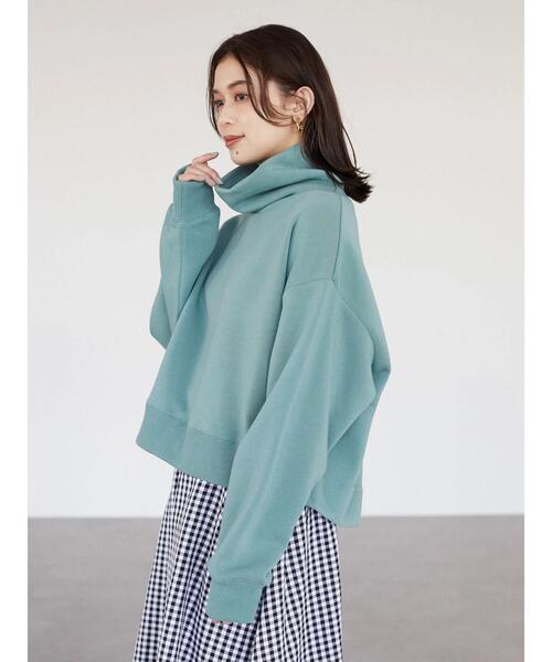 ELENCARE DUE(エレンカーレデュエ)の「・ELENCARE DUEオフタートルキモウプルオーバー*(スウェット・レディース・ネイビー/オフホワイト/ピンク/グリーン・FREE)」の14枚目の写真