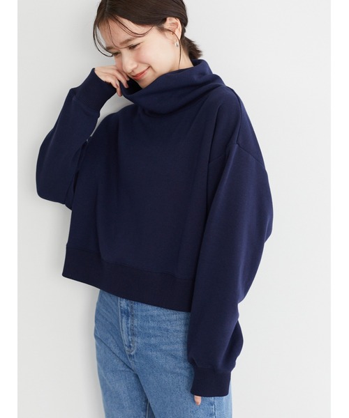 ELENCARE DUE(エレンカーレデュエ)の「・ELENCARE DUEオフタートルキモウプルオーバー*(スウェット・レディース・ネイビー/オフホワイト/ピンク/グリーン・FREE)」の1枚目の写真