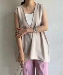 DouDou | ジョーゼット深Vベスト(ベスト)