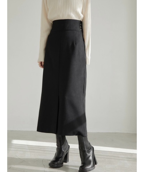 amel（エイメル）の「サイドボタンタイトスカート（スカート・レディース・ブラック・FREE）」の5枚目の写真