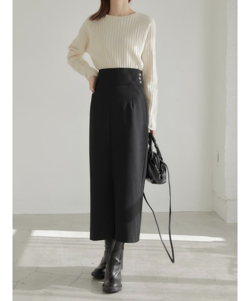 amel（エイメル）の「サイドボタンタイトスカート（スカート・レディース・ブラック・FREE）」の7枚目の写真