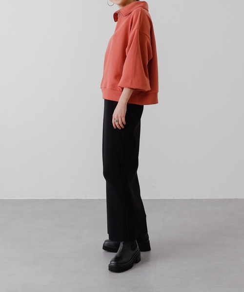 COLONY 2139（コロニートゥーワンスリーナイン）の「ハーフジップ裏毛プルオーバー/ハーフZip裏毛トップス（スウェット・レディース・ブラック/オレンジ/イエロー/オフホワイト/グレー・FREE）」の18枚目の写真