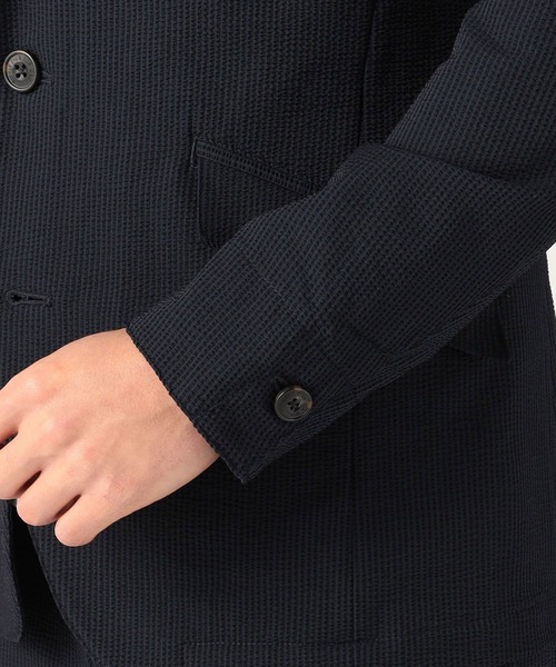 NICOLE CLUB FOR MEN（ニコルクラブフォーメン）の「シアサッカーデザインジャケット（その他アウター・メンズ・ネイビー/ホワイト×ブラック/グレー系・MEDIUM/LARGE/X-LARGE/XX-LARGE）」の10枚目の写真