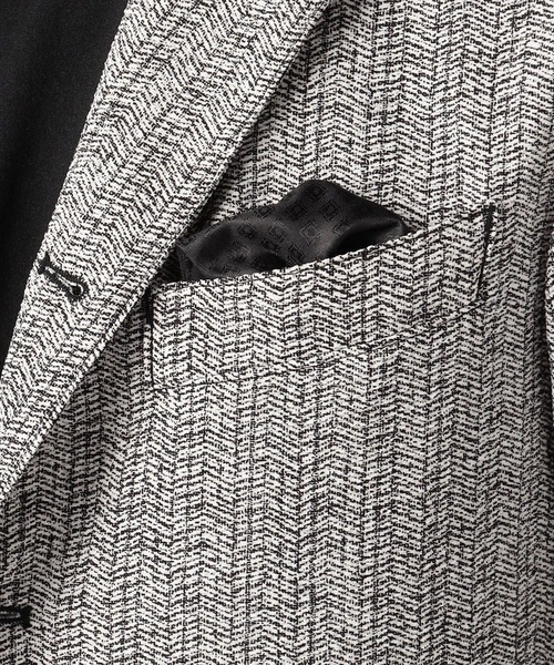 NICOLE CLUB FOR MEN（ニコルクラブフォーメン）の「シアサッカーデザインジャケット（その他アウター・メンズ・ネイビー/ホワイト×ブラック/グレー系・MEDIUM/LARGE/X-LARGE/XX-LARGE）」の12枚目の写真