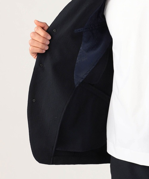 NICOLE CLUB FOR MEN（ニコルクラブフォーメン）の「シアサッカーデザインジャケット（その他アウター・メンズ・ネイビー/ホワイト×ブラック/グレー系・MEDIUM/LARGE/X-LARGE/XX-LARGE）」の7枚目の写真