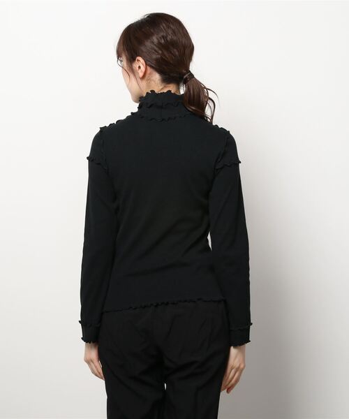 DuKKah(デュカ)の「Dukkah/【低身長向け】メロウハイネックリブT(Tシャツ/カットソー・レディース・ブラック/ホワイト・X-SMALL)」の9枚目の写真