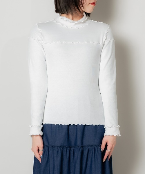 DuKKah(デュカ)の「Dukkah/【低身長向け】メロウハイネックリブT(Tシャツ/カットソー・レディース・ブラック/ホワイト・X-SMALL)」の11枚目の写真