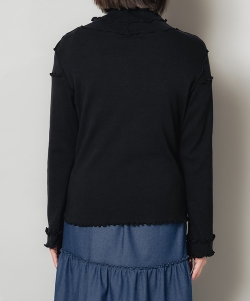 DuKKah(デュカ)の「Dukkah/【低身長向け】メロウハイネックリブT(Tシャツ/カットソー・レディース・ブラック/ホワイト・X-SMALL)」の5枚目の写真