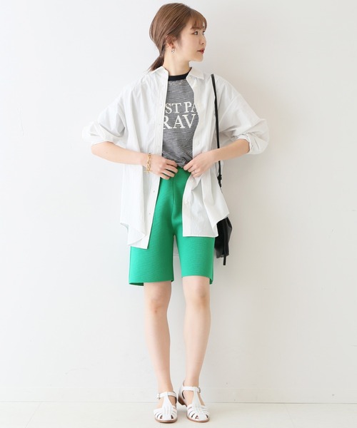 SLOBE IENA（スローブイエナ）の「ミラノリブショートパンツ【ウエスト