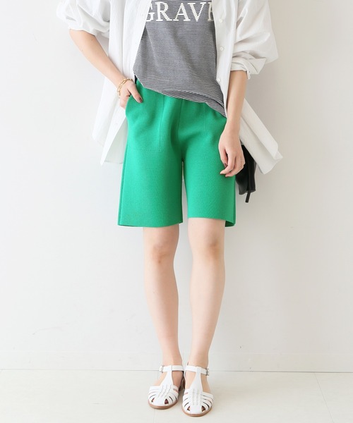 SLOBE IENA（スローブイエナ）の「ミラノリブショートパンツ【ウエスト