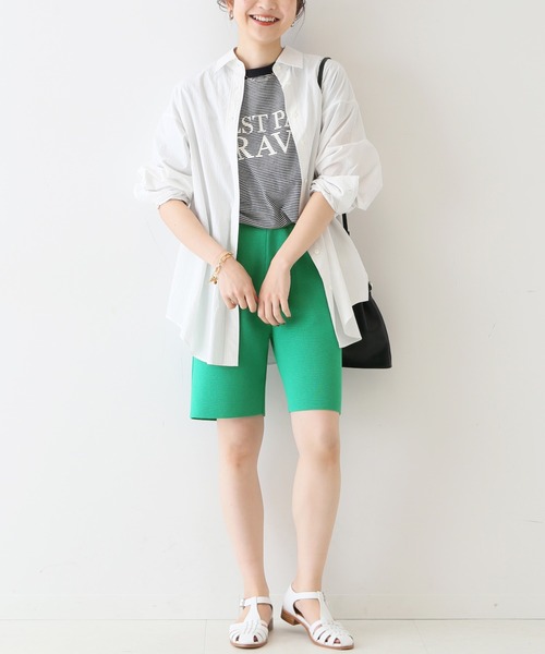 SLOBE IENA（スローブイエナ）の「ミラノリブショートパンツ【ウエスト