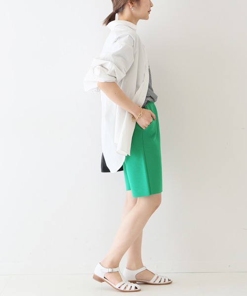 SLOBE IENA（スローブイエナ）の「ミラノリブショートパンツ【ウエスト