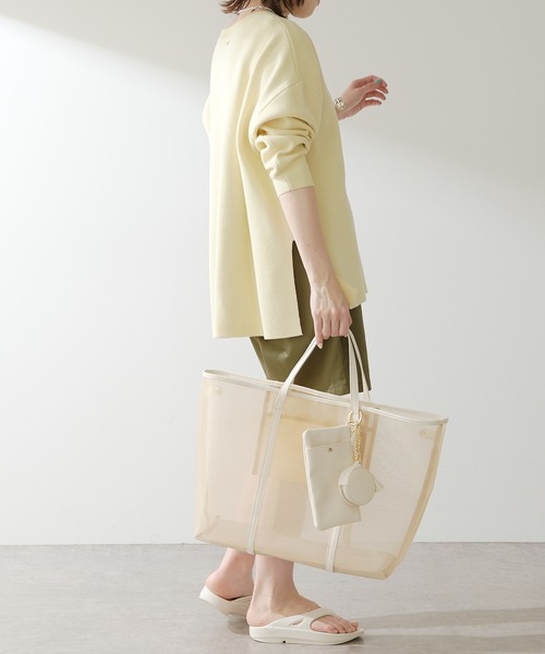 PAPILLONNER（パピヨネ）の「【OT】大きいのにこの軽さ/チャームバックがセット/シアービッグトート/PAPILLONNER/パピヨネ（トートバッグ・レディース・ブラック/アイボリー・FREE）」の21枚目の写真