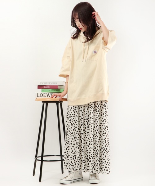 JEMORGAN(ジェーイーモーガン)の「JEMORGAN 天竺胸ポケ付き半袖ビッグTパーカー(パーカー・メンズ・ネイビー/ライトグレー/オフホワイト/グリーン/ブラック/ピンク/ベージュ・L/XL/M)」の20枚目の写真