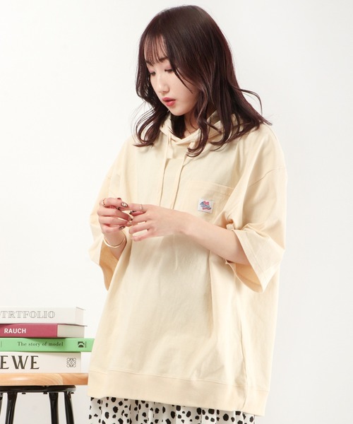 【新品】JEMORGAN 天竺胸ポケ付き半袖ビッグＴ／ベージュ／L JEMORGAN tシャツ 天竺胸ポケ付き半袖ビッグＴ メンズ レディース