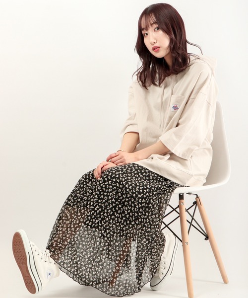 JEMORGAN(ジェーイーモーガン)の「JEMORGAN 天竺胸ポケ付き半袖ビッグTパーカー(パーカー・メンズ・ネイビー/ライトグレー/オフホワイト/グリーン/ブラック/ピンク/ベージュ・L/XL/M)」の12枚目の写真