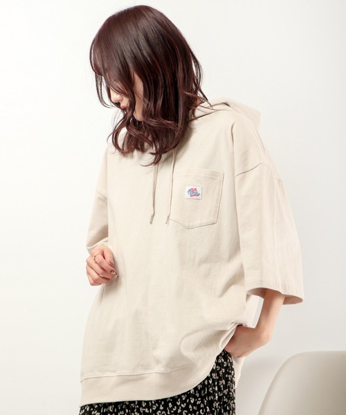 【新品】JEMORGAN 天竺胸ポケ付き半袖ビッグＴ／ベージュ／L JEMORGAN tシャツ 天竺胸ポケ付き半袖ビッグＴ メンズ レディース