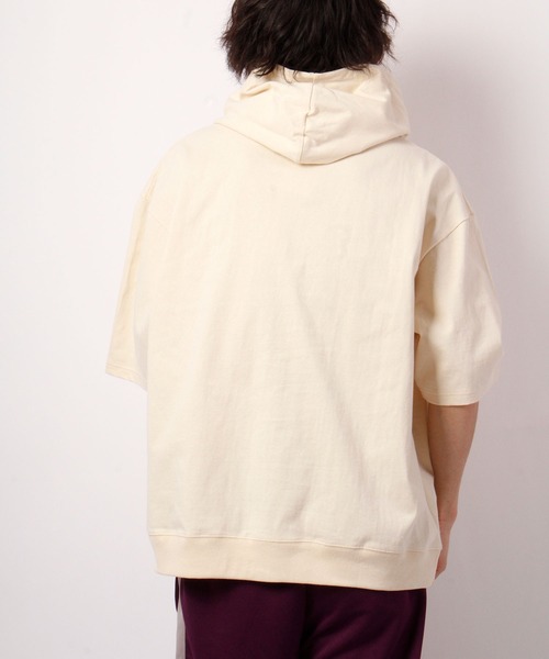 JEMORGAN(ジェーイーモーガン)の「JEMORGAN 天竺胸ポケ付き半袖ビッグTパーカー(パーカー・メンズ・ネイビー/ライトグレー/オフホワイト/グリーン/ブラック/ピンク/ベージュ・L/XL/M)」の15枚目の写真