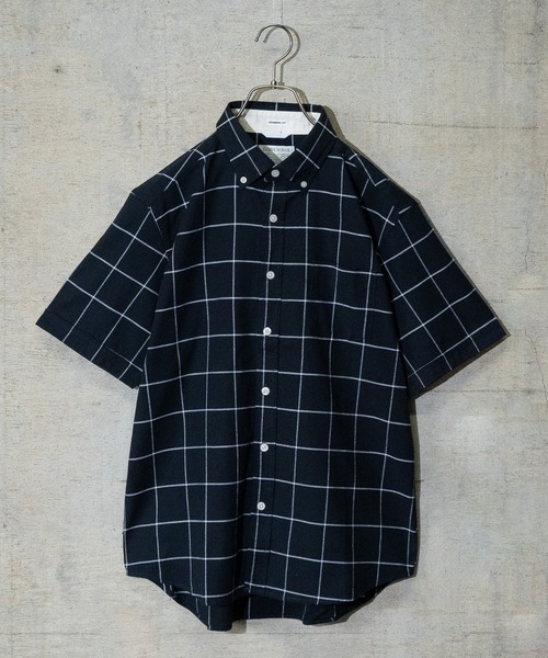 JOHN'S CLOSET（ジョンズクローゼット）の「【a】〔ストレッチ/stretch〕オックスフォードボタンダウン 半袖シャツ（シャツ/ブラウス・メンズ・ホワイト/ブラック/ネイビー/カーキ/ピンク/ホワイト系その他/ブラック系その他・MEDIUM/LARGE/X-LARGE）」の6枚目の写真