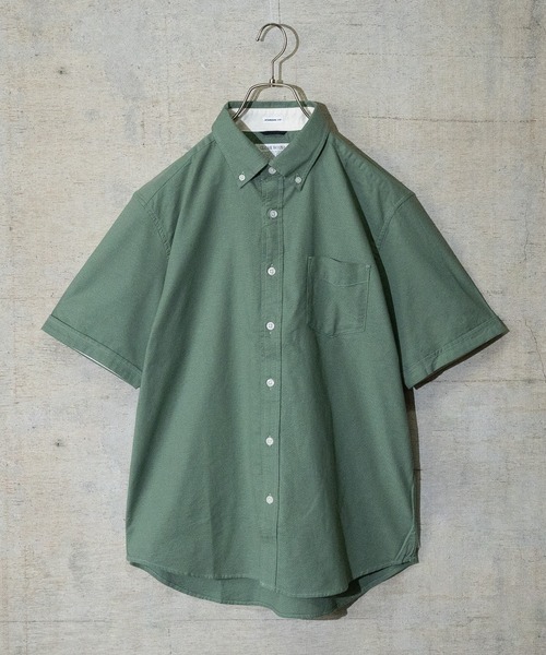 JOHN'S CLOSET（ジョンズクローゼット）の「【a】〔ストレッチ/stretch〕オックスフォードボタンダウン 半袖シャツ（シャツ/ブラウス・メンズ・ホワイト/ブラック/ネイビー/カーキ/ピンク/ホワイト系その他/ブラック系その他・MEDIUM/LARGE/X-LARGE）」の5枚目の写真