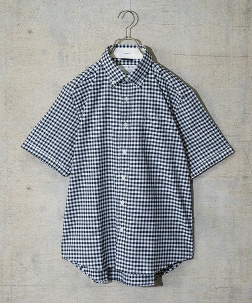 JOHN'S CLOSET（ジョンズクローゼット）の「【a】〔ストレッチ/stretch〕オックスフォードボタンダウン 半袖シャツ（シャツ/ブラウス・メンズ・ホワイト/ブラック/ネイビー/カーキ/ピンク/ホワイト系その他/ブラック系その他・MEDIUM/LARGE/X-LARGE）」の3枚目の写真