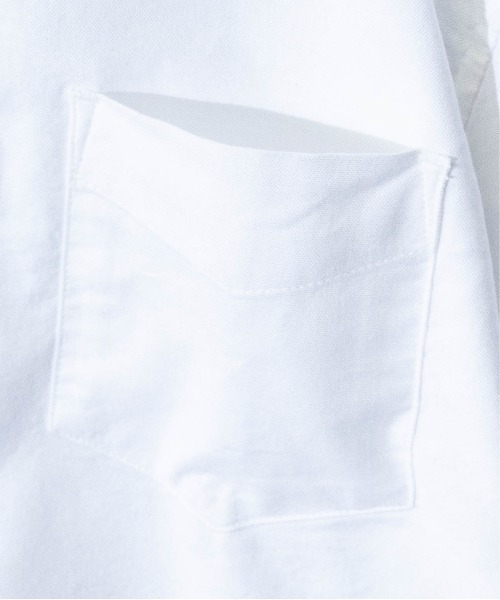 JOHN'S CLOSET（ジョンズクローゼット）の「【a】〔ストレッチ/stretch〕オックスフォードボタンダウン 半袖シャツ（シャツ/ブラウス・メンズ・ホワイト/ブラック/ネイビー/カーキ/ピンク/ホワイト系その他/ブラック系その他・MEDIUM/LARGE/X-LARGE）」の12枚目の写真