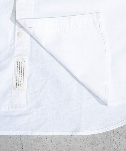 JOHN'S CLOSET（ジョンズクローゼット）の「【a】〔ストレッチ/stretch〕オックスフォードボタンダウン 半袖シャツ（シャツ/ブラウス・メンズ・ホワイト/ブラック/ネイビー/カーキ/ピンク/ホワイト系その他/ブラック系その他・MEDIUM/LARGE/X-LARGE）」の9枚目の写真