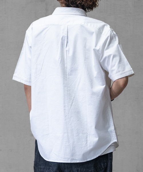 JOHN'S CLOSET（ジョンズクローゼット）の「【a】〔ストレッチ/stretch〕オックスフォードボタンダウン 半袖シャツ（シャツ/ブラウス・メンズ・ホワイト/ブラック/ネイビー/カーキ/ピンク/ホワイト系その他/ブラック系その他・MEDIUM/LARGE/X-LARGE）」の17枚目の写真