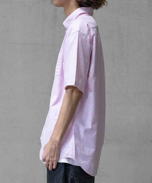 JOHN'S CLOSET（ジョンズクローゼット）の「【a】〔ストレッチ/stretch〕オックスフォードボタンダウン 半袖シャツ（シャツ/ブラウス・メンズ・ホワイト/ブラック/ネイビー/カーキ/ピンク/ホワイト系その他/ブラック系その他・MEDIUM/LARGE/X-LARGE）」の22枚目の写真