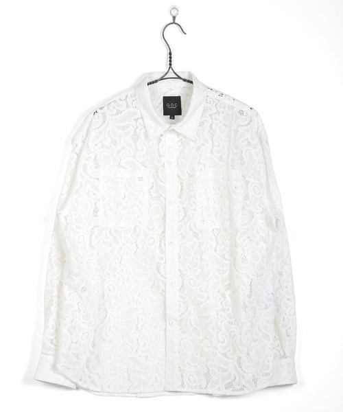G.O.C(ジーオーシー)の「オーバーサイズレースシャツ(シャツ/ブラウス・メンズ・ホワイト/ブラック・MEDIUM/LARGE)」の6枚目の写真