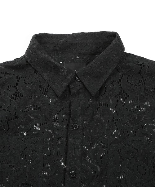G.O.C(ジーオーシー)の「オーバーサイズレースシャツ(シャツ/ブラウス・メンズ・ホワイト/ブラック・MEDIUM/LARGE)」の15枚目の写真