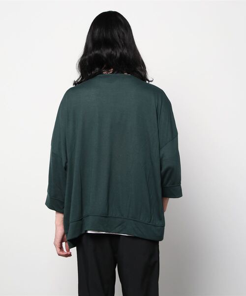 Mossimo(モッシモ)の「mossimo モッシモ 七分袖カーデアンサンブル(Tシャツ/カットソー・メンズ・ブラック/ベージュ/グリーン・L/M/XL)」の5枚目の写真