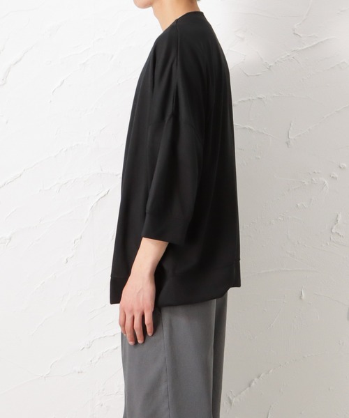 Mossimo(モッシモ)の「mossimo モッシモ 七分袖カーデアンサンブル(Tシャツ/カットソー・メンズ・ブラック/ベージュ/グリーン・L/M/XL)」の9枚目の写真