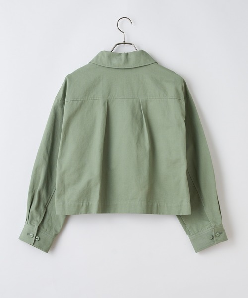 CIAOPANIC（チャオパニック）の「ショートファティーグジャケット（ミリタリージャケット・レディース・スカイブルー/オフホワイト/カーキ・FREE）」の21枚目の写真