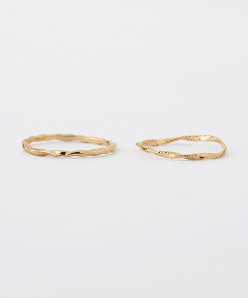 ANEMONE（アネモネ）の「ハートレースデザインリング［4本セット］（リング・レディース・シルバー/ゴールド・FREE）」の7枚目の写真