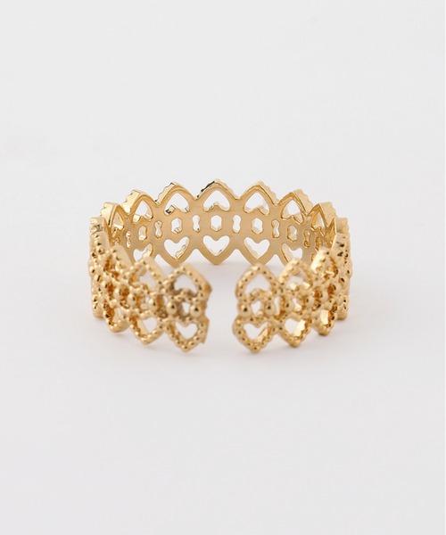 ANEMONE（アネモネ）の「ハートレースデザインリング［4本セット］（リング・レディース・シルバー/ゴールド・FREE）」の8枚目の写真