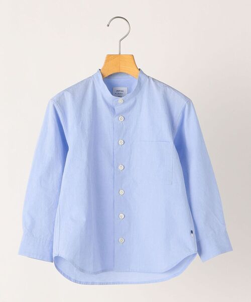 SHIPS any(シップス エニィ)の「SHIPS any: STANDARD バンドカラー シャツ<KIDS>(シャツ/ブラウス・キッズ・ライトブルー/オフホワイト・2/1/0)」の1枚目の写真