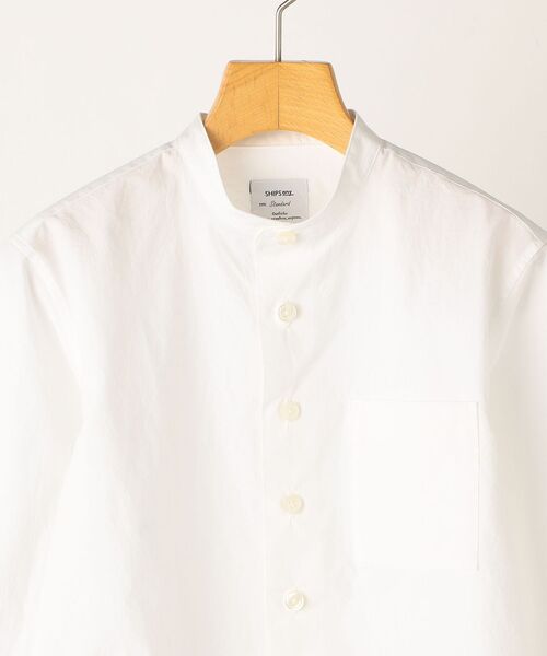 SHIPS any(シップス エニィ)の「SHIPS any: STANDARD バンドカラー シャツ<KIDS>(シャツ/ブラウス・キッズ・ライトブルー/オフホワイト・2/1/0)」の8枚目の写真