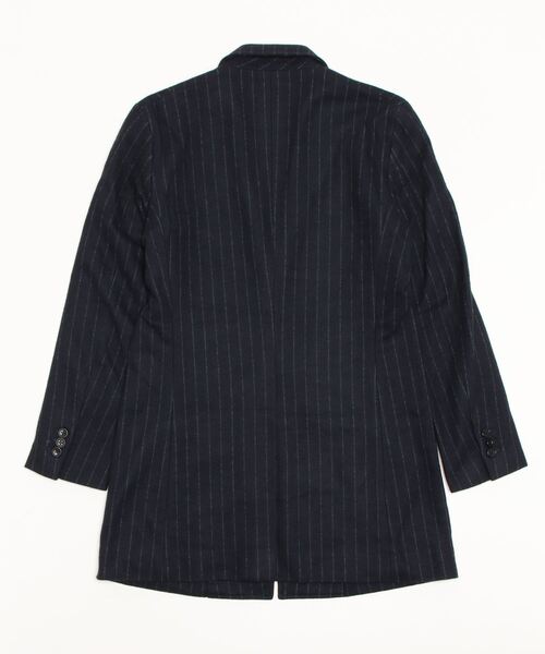 HIGH STREET（ハイストリート）の「HIGH STREET∴ジャガードストライプチェスターコート（チェスターコート・メンズ・ネイビー/グレー系その他2・M/S）」の3枚目の写真