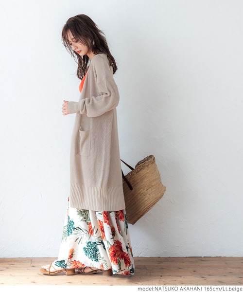 coca(coca)(コカ)の「片畦トッパーカーデ(カーディガン/ボレロ・レディース・ライトベージュ/チャコールグレー・ONE SIZE)」の4枚目の写真