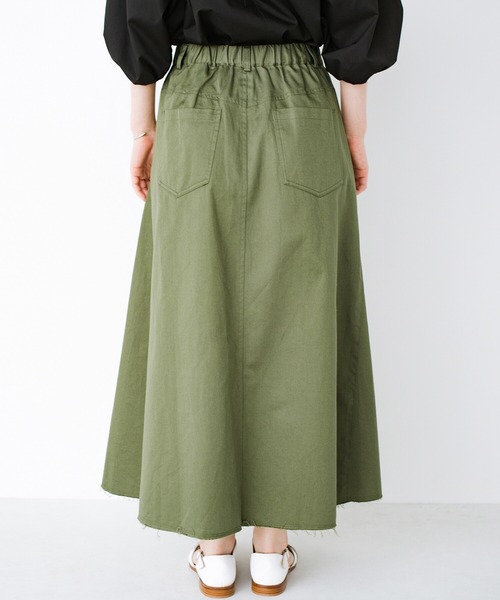 haco!(ハコ)の「スカートだっておしとやかにしなくて大丈夫!じゃぶじゃぶ洗えて気軽にはけるベイカースカート by que made me + PBP(スカート・レディース・カーキ・SMALL/MEDIUM/LARGE/X-LARGE)」の6枚目の写真